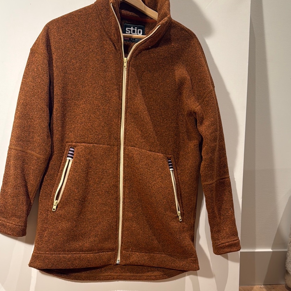 Stio Brown Zip-Up Jacket